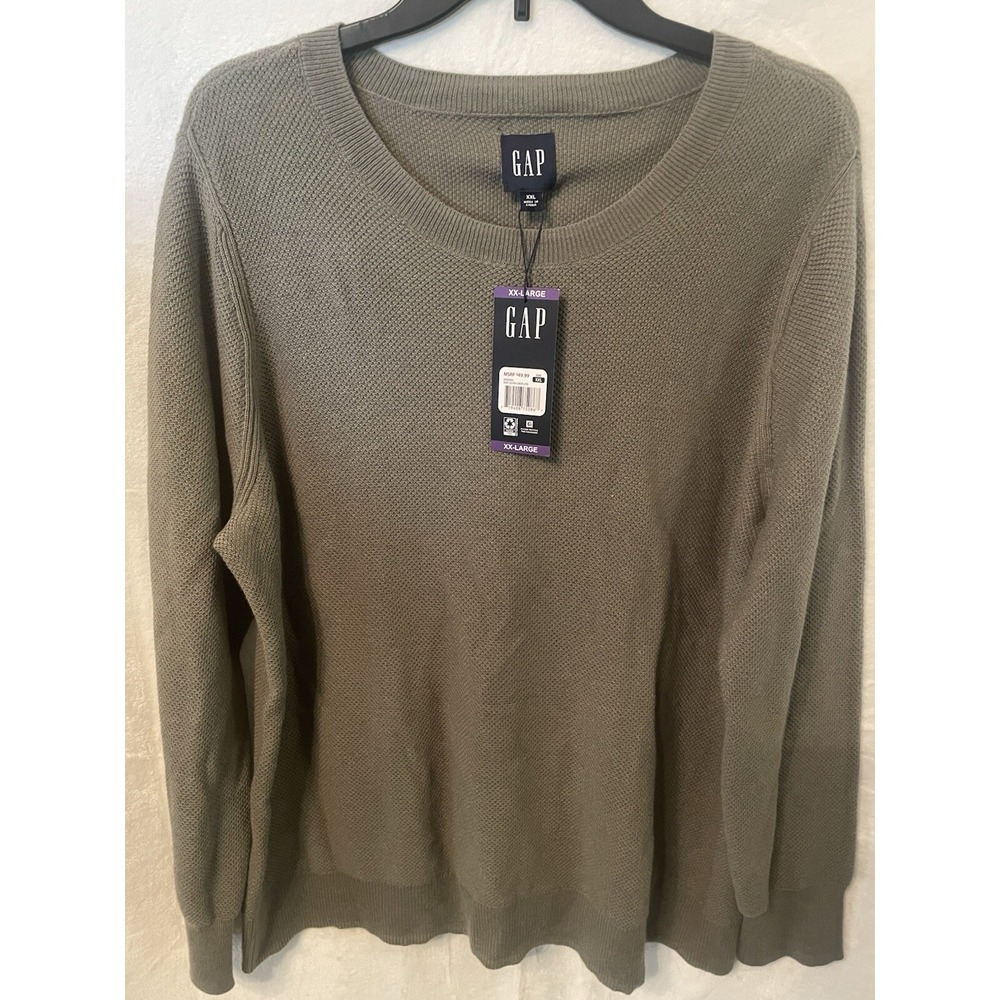 Gap Women's Seedstitch Sweater‎ Size XXL Deep Lichen Green